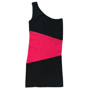 Bebe One Shoulder Ribbed Dress Size Small